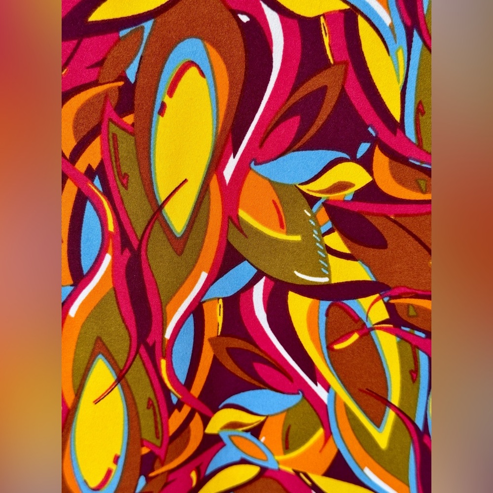 Tracy Negoshian Vibrant Multicolor Women's Long Sleeved Shift Dress, Size Small - Picture 3 of 6